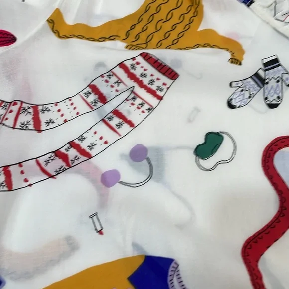 Anthropologie Maeve Marisol Ruffled Ski Blouse Top Size 2 EUC - Picture 7 of 12